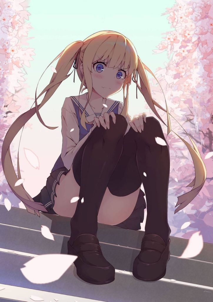 ニーソの二次エロ画像で！