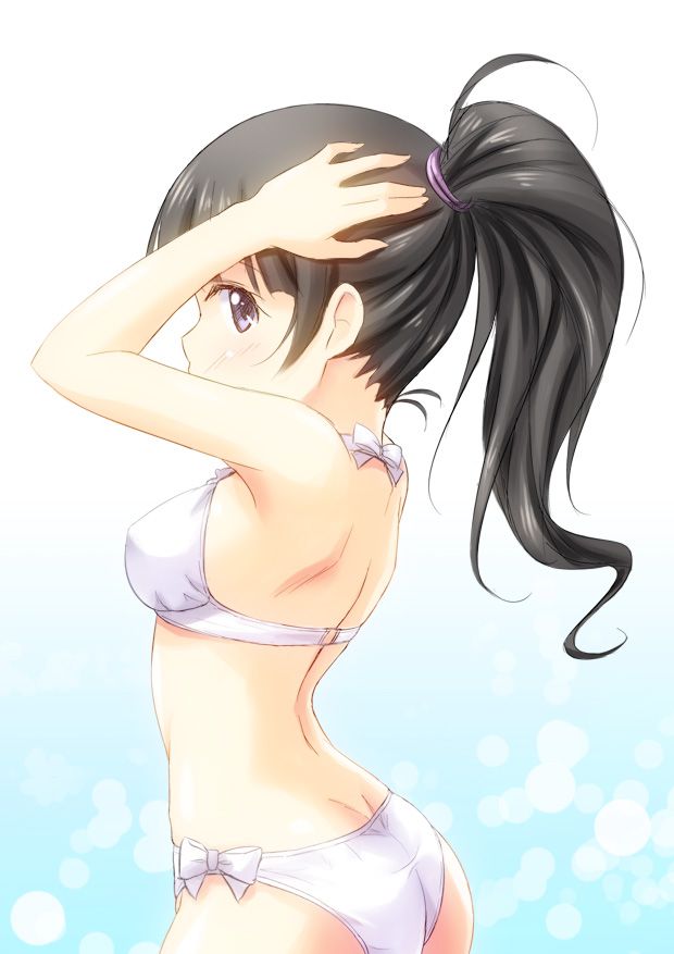 ポニーテールの萌えイラスト