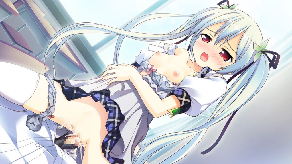 騎乗位の可愛い二次元画像。