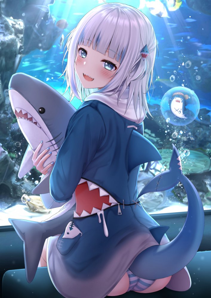 銀髪の二次フェチ画像。