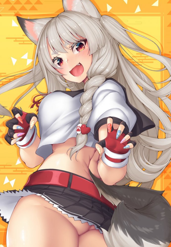 銀髪の二次フェチ画像。