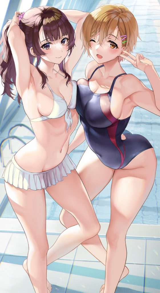 巨乳の萌えイラスト