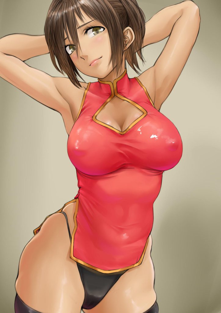 ニーソの二次元エロ画像。
