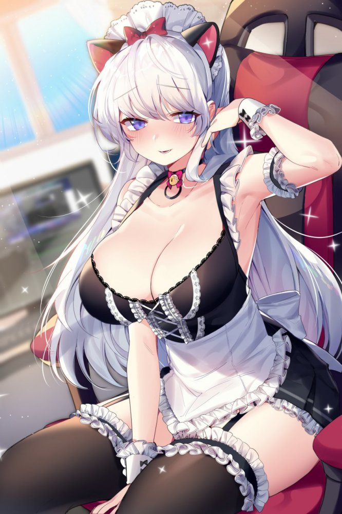 銀髪の二次フェチ画像。