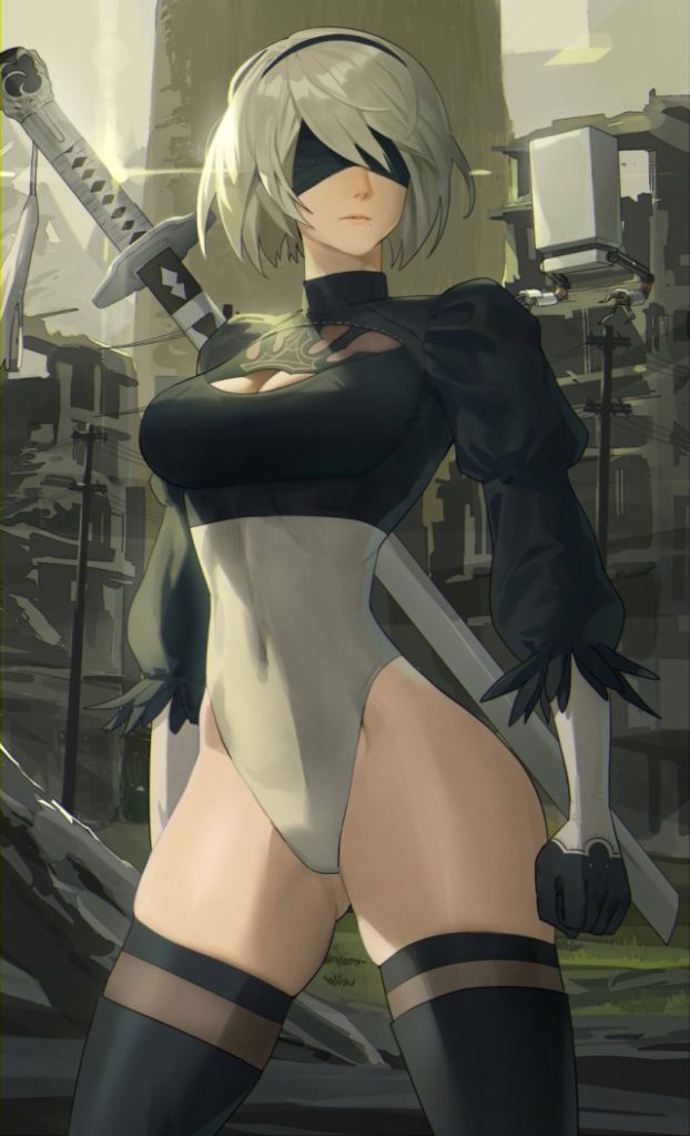 銀髪の二次フェチ画像。