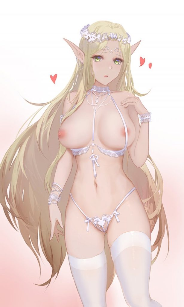 エルフ耳の二次フェチ画像。