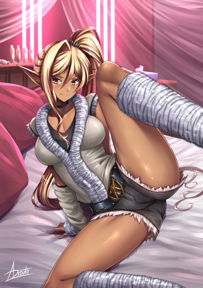 エルフ耳の二次フェチ画像。