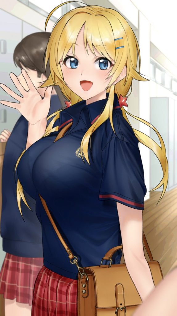 巨乳の可愛い二次元画像。