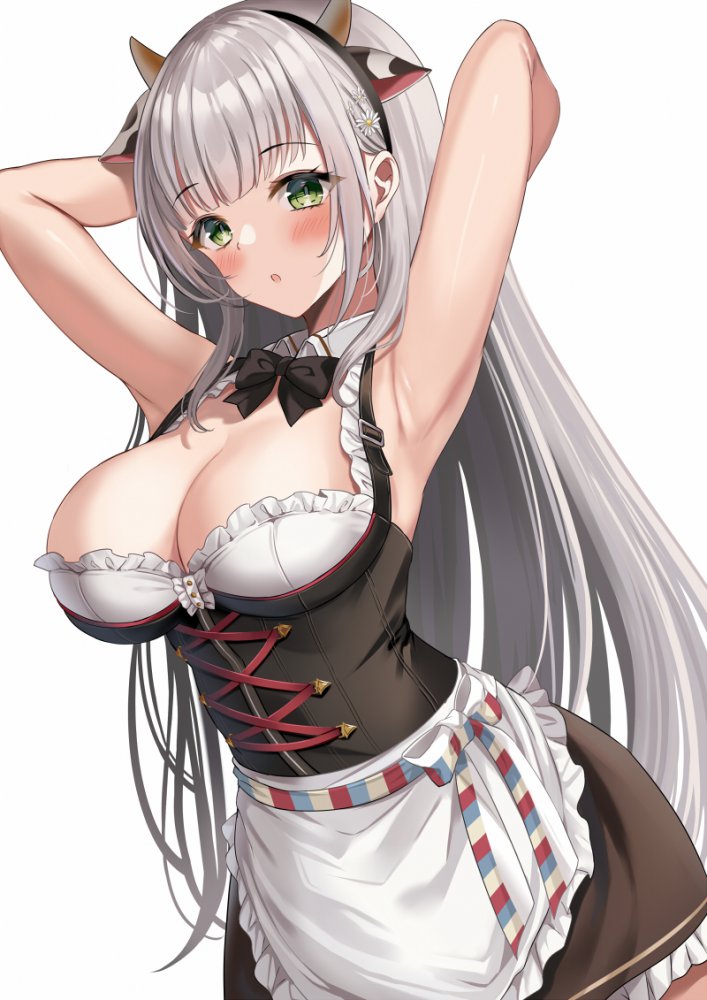 銀髪の萌えイラスト