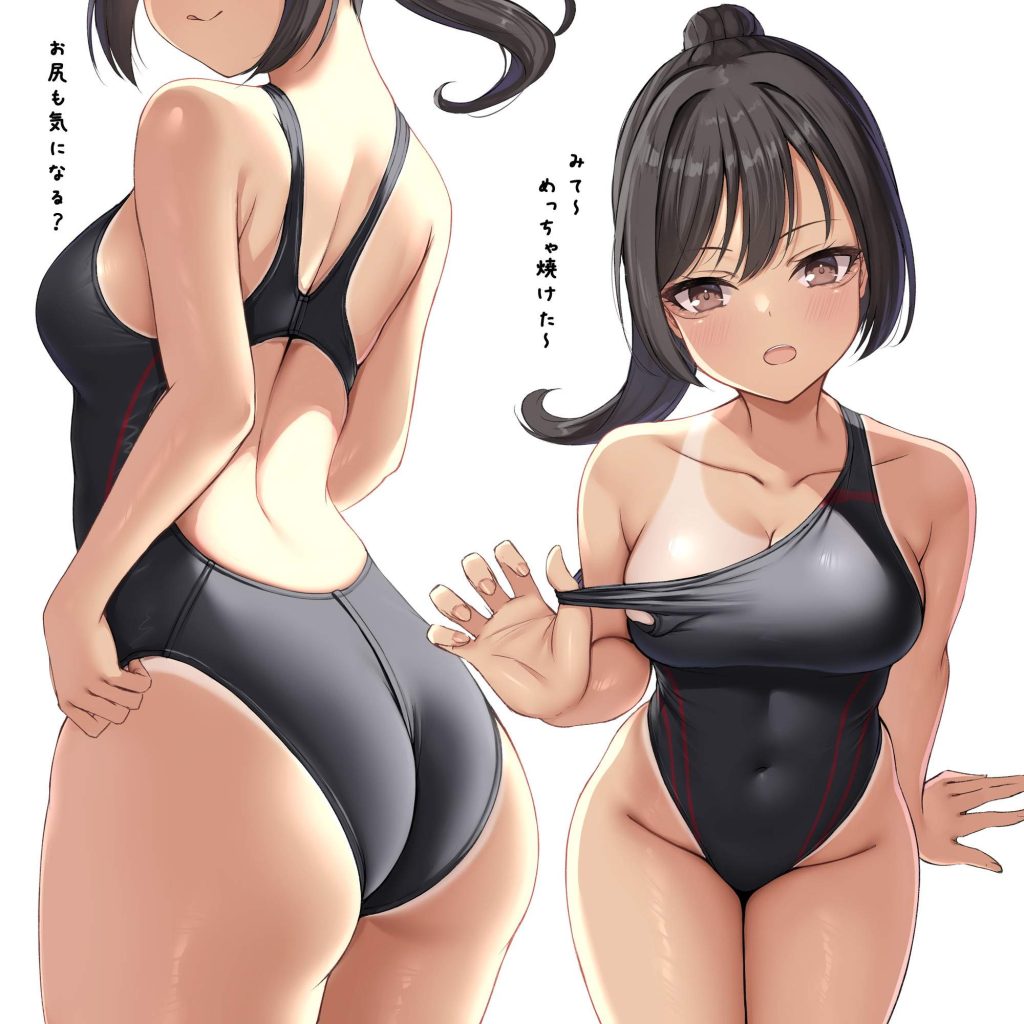 【二次】競泳水着のメチャシコで可愛い女の子のエッチな画像