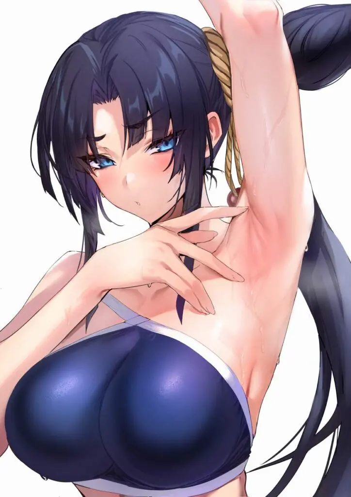 わきフェチの可愛い二次元画像。