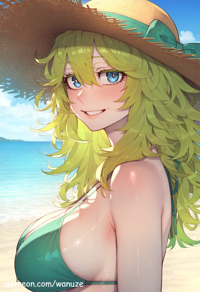 緑髪の二次エロ画像を愛でる。