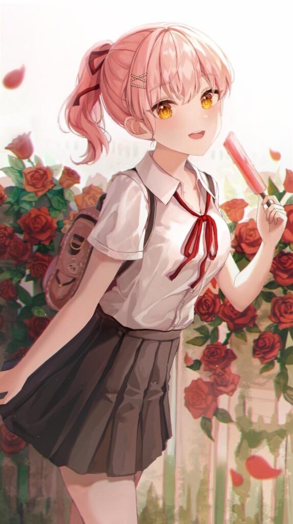 ポニーテールの萌えイラスト