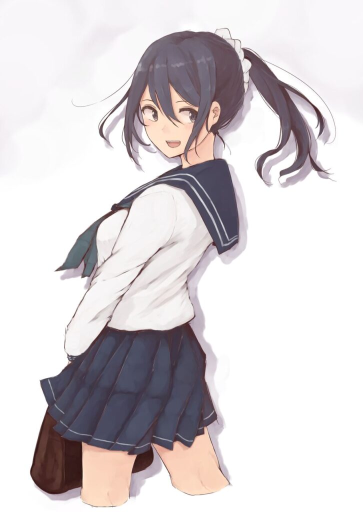 ポニーテールの萌えイラスト