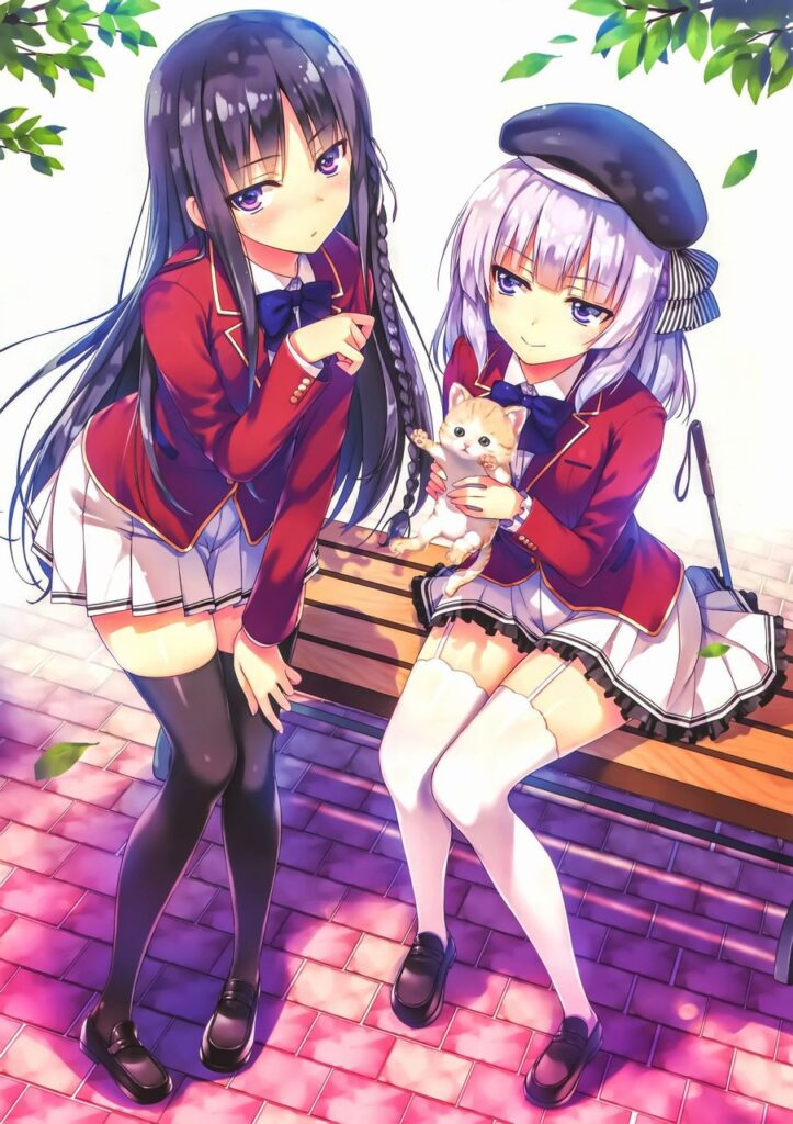 ガーターベルトの可愛い二次元画像。