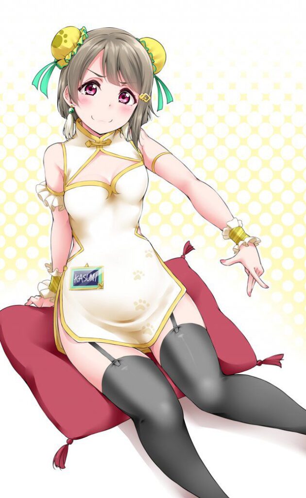 ガーターベルトの可愛い二次元画像。