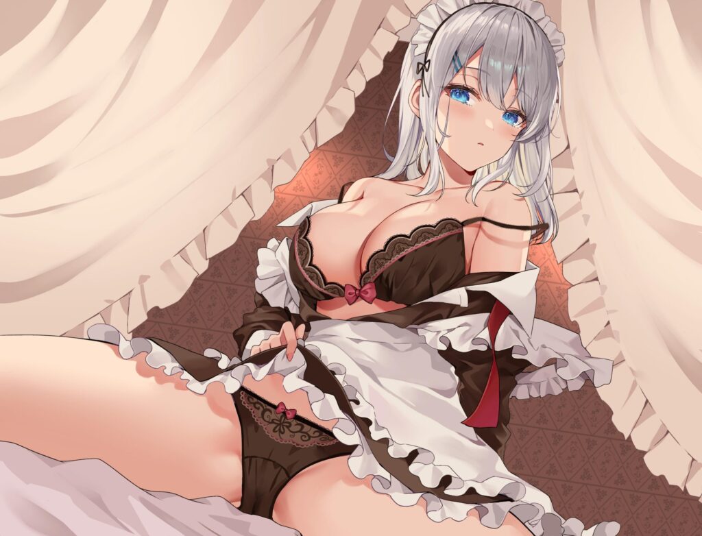 脱ぎかけの二次エロ画像を愛でる。