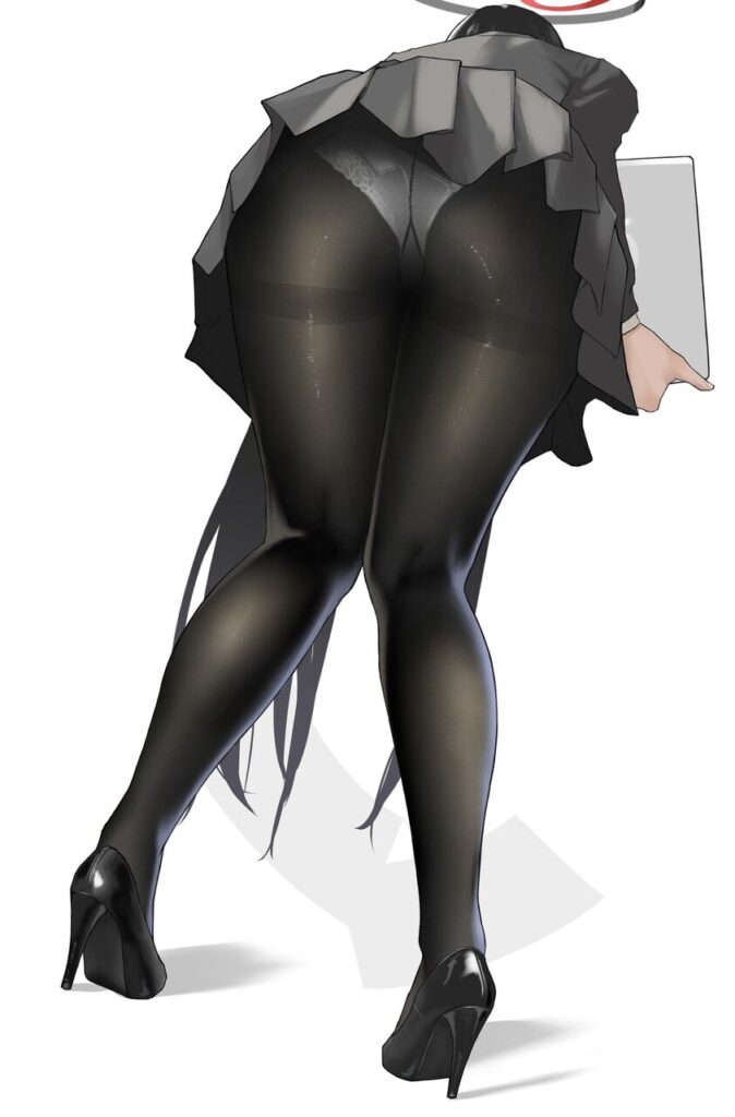 ローアングルの二次元エロ画像。