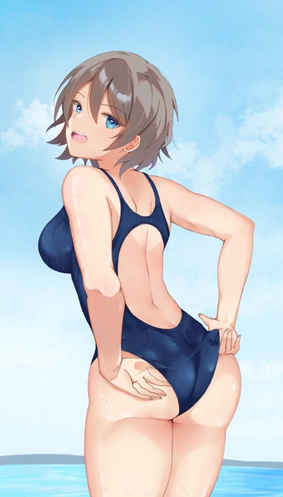 競泳水着のエロ画像をアップ！