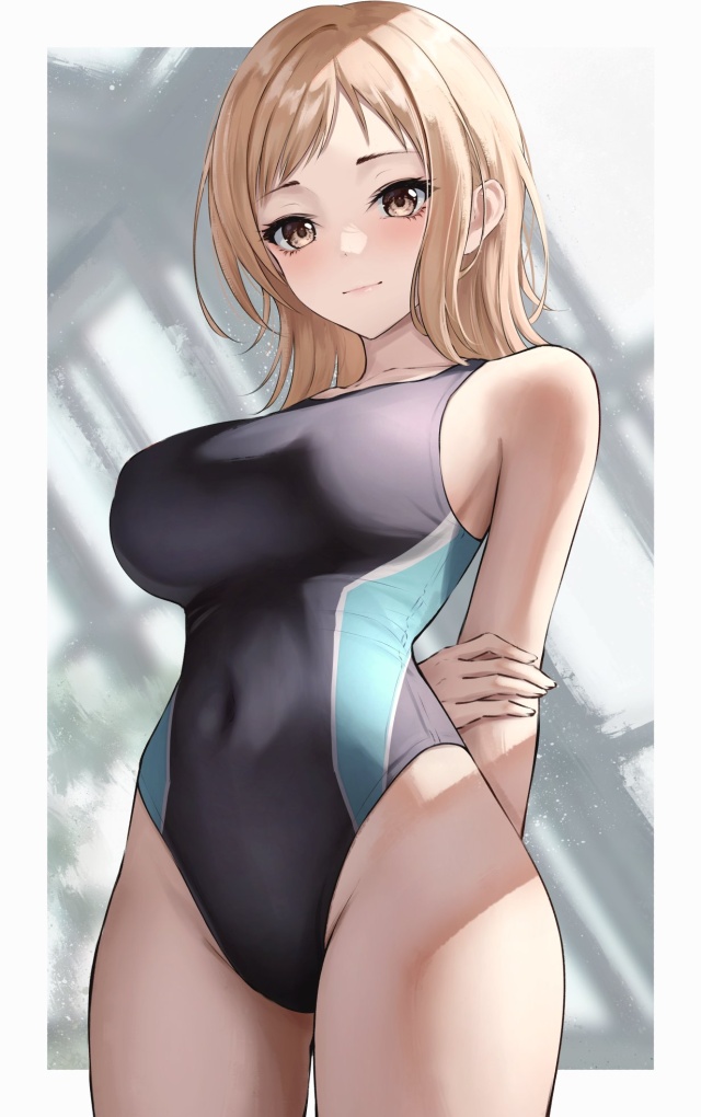 競泳水着のエロ画像をアップ！