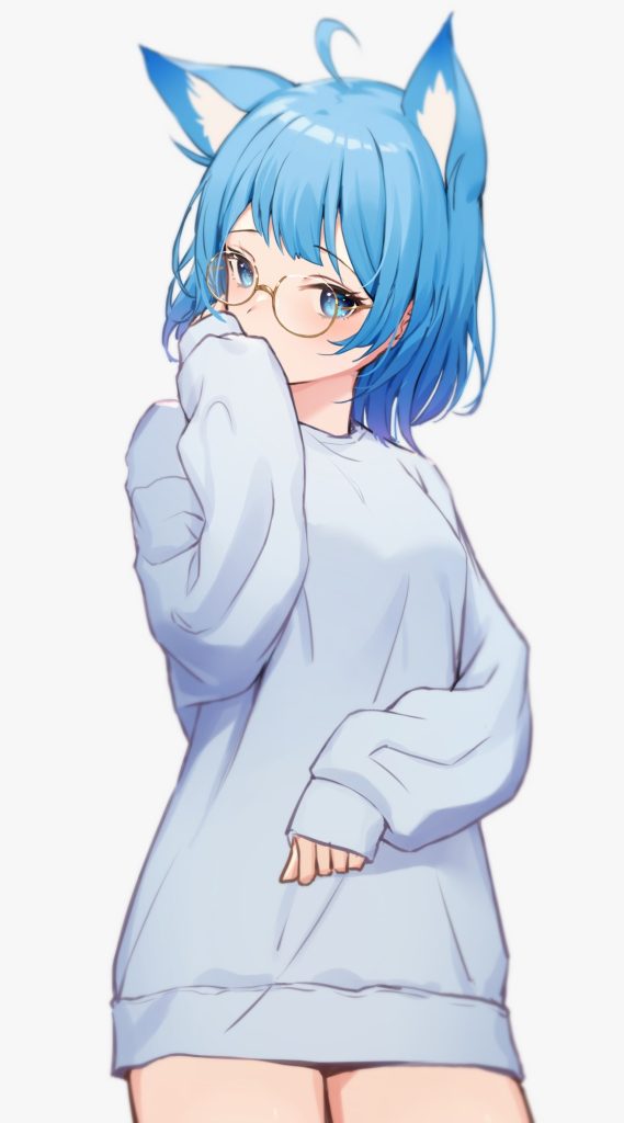 青髪のエッチな魅力が分かるエロ画像