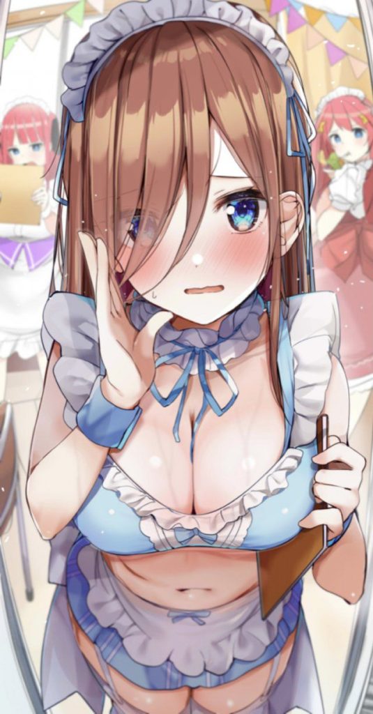 メイドの二次元エロ画像。