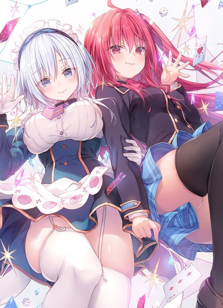 メイドの二次元エロ画像。