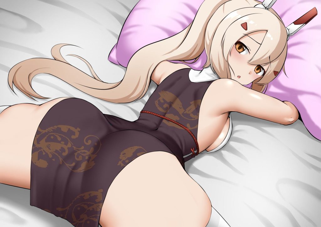 チャイナドレスの虹エロ画像