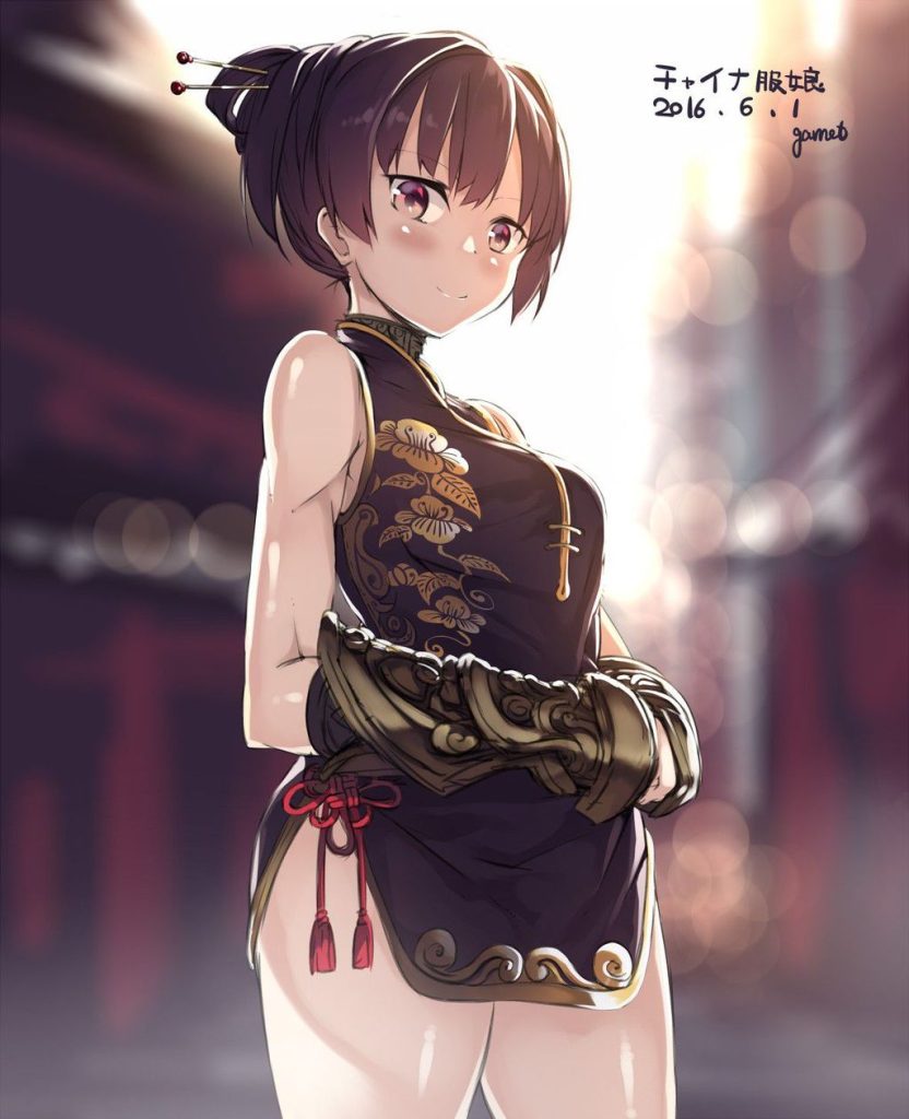 チャイナ服の虹エロ画像