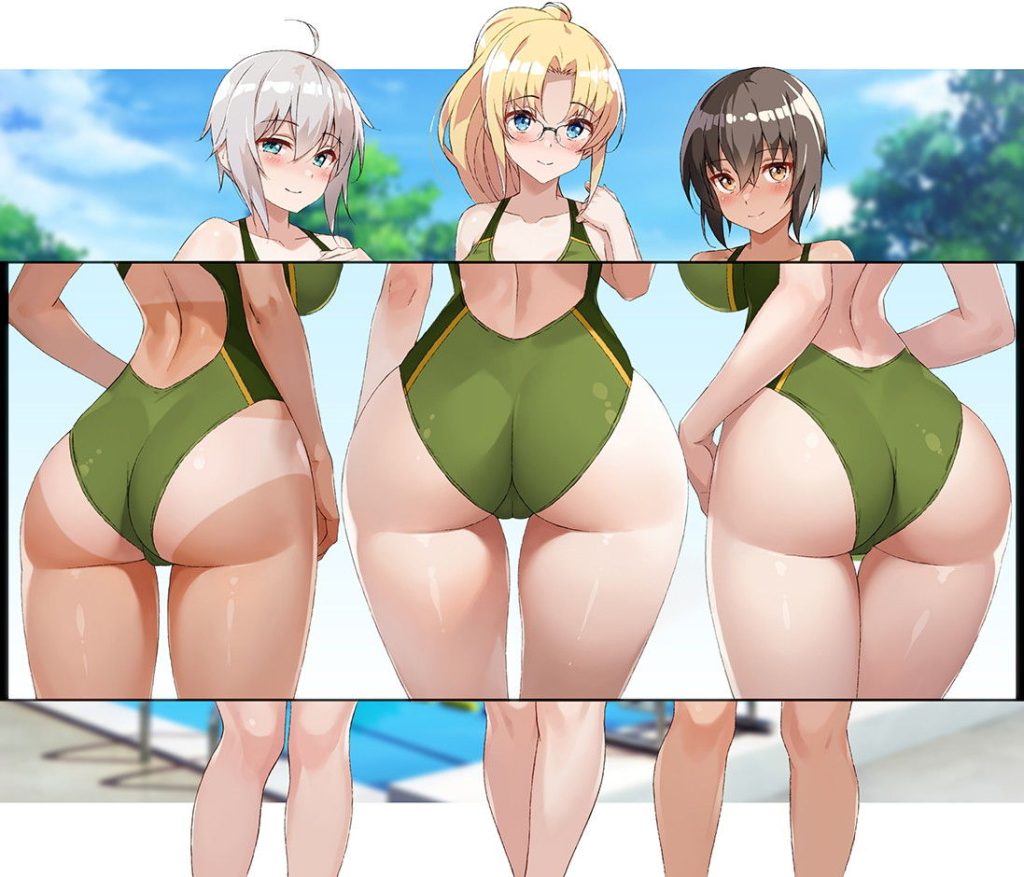 競泳水着の二次エロ画像まとめ