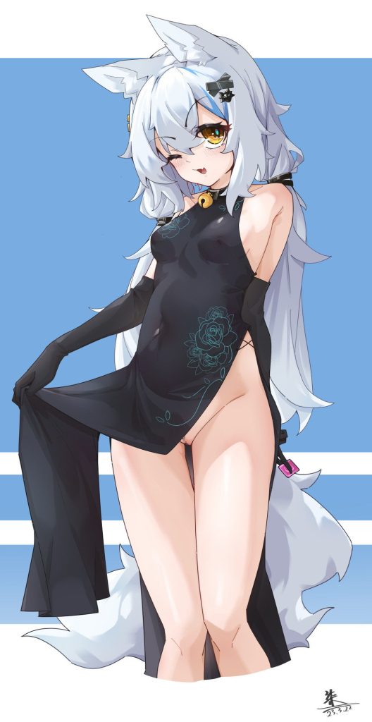 【二次】たくし上げのメチャシコで可愛い女の子のエッチな画像