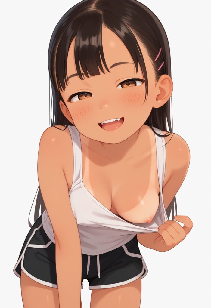 胸チラの背徳感あふれるエロ画像