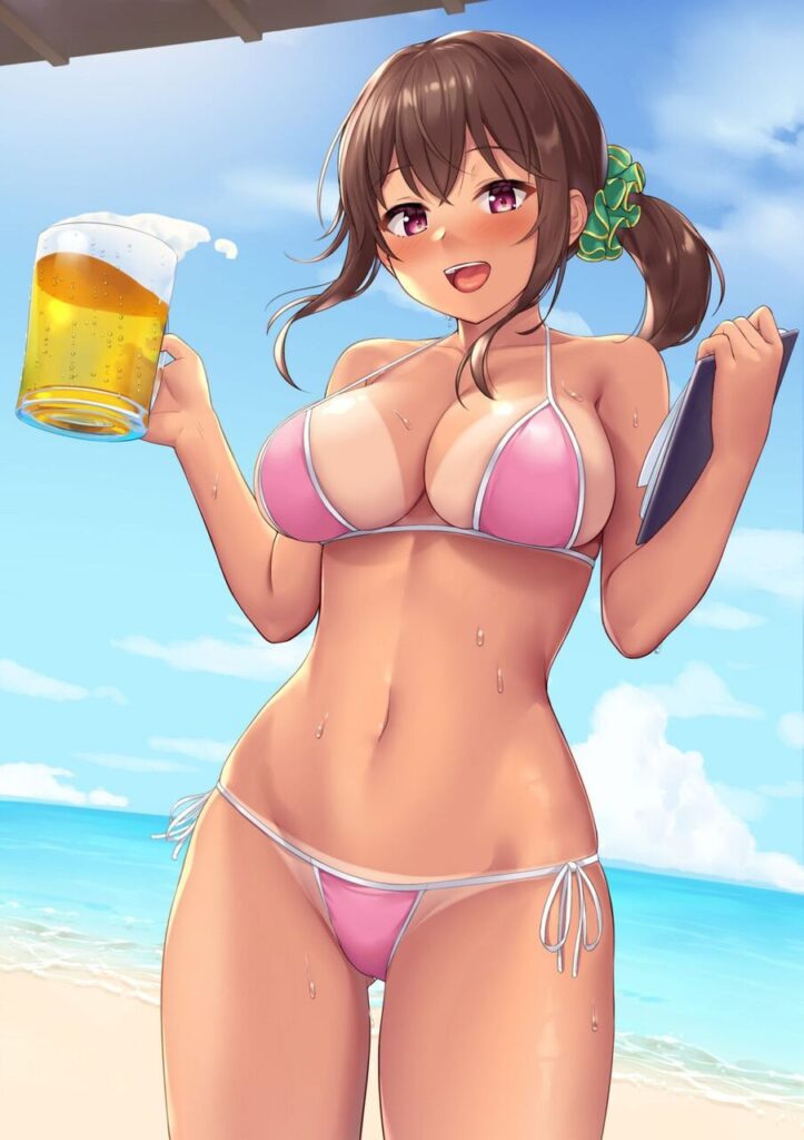 日焼け・褐色の二次フェチ画像。