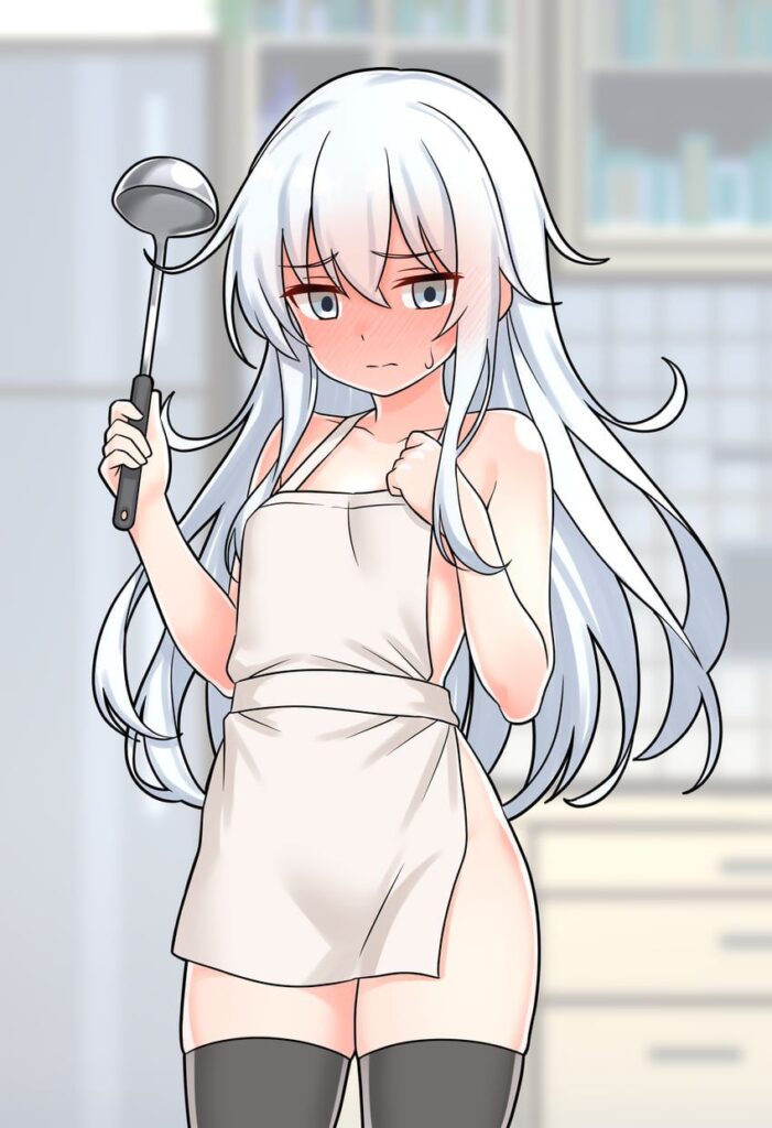 【裸エプロン】「ひあぁあ♡イキましゅ♡イってぇしまいましゅうぅー♡」エッチなご奉仕画像