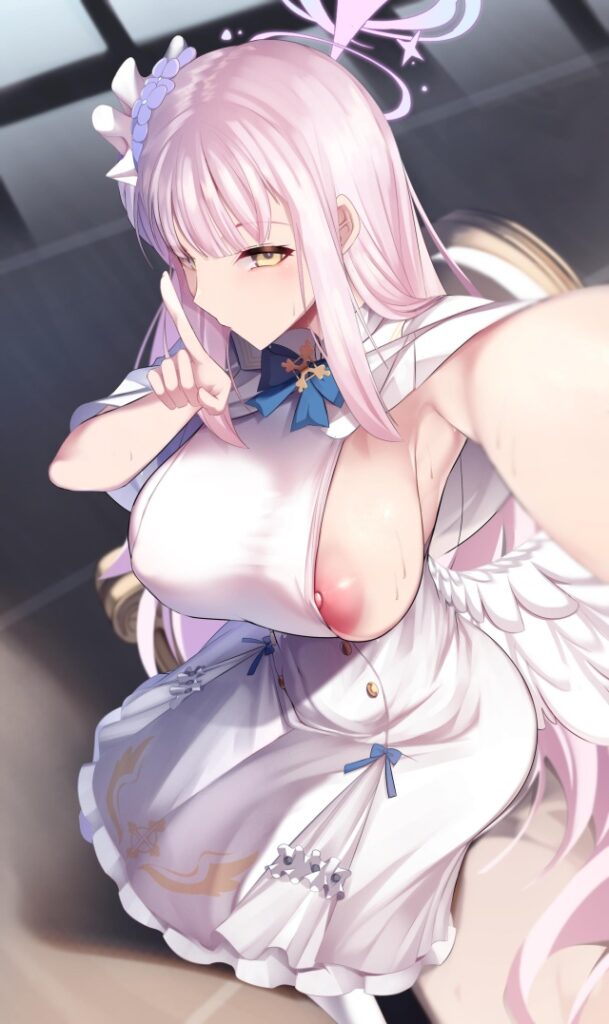 自撮りの二次元エロ画像。