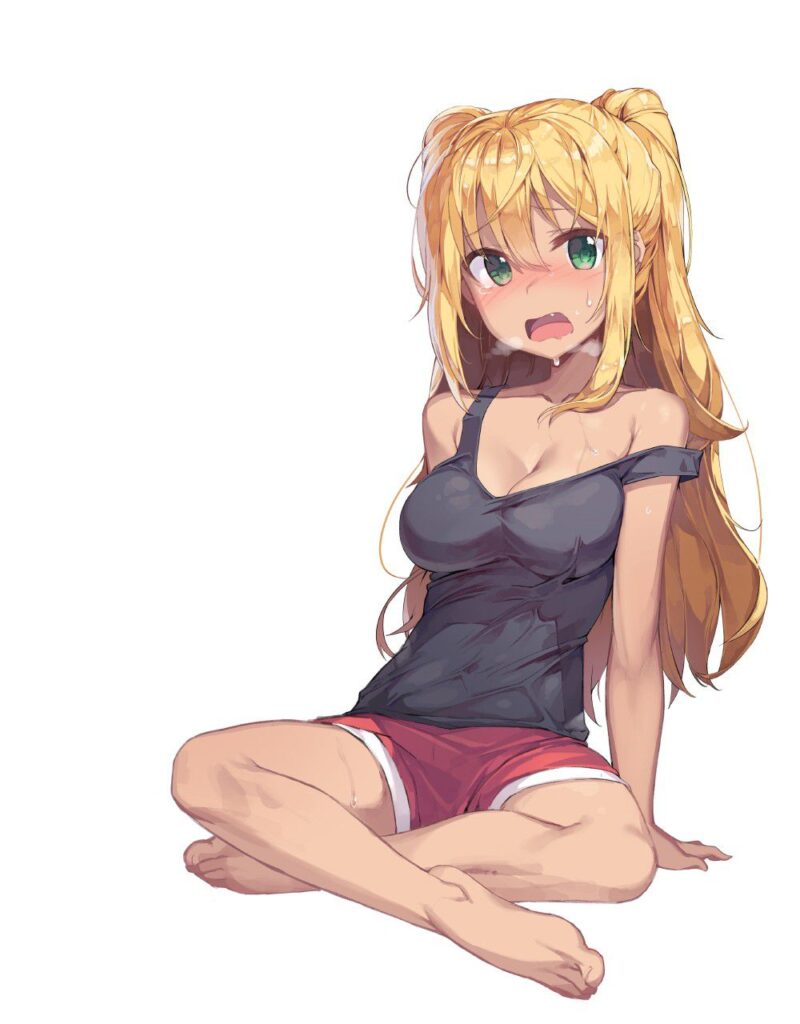 金髪の二次元エロ画像。