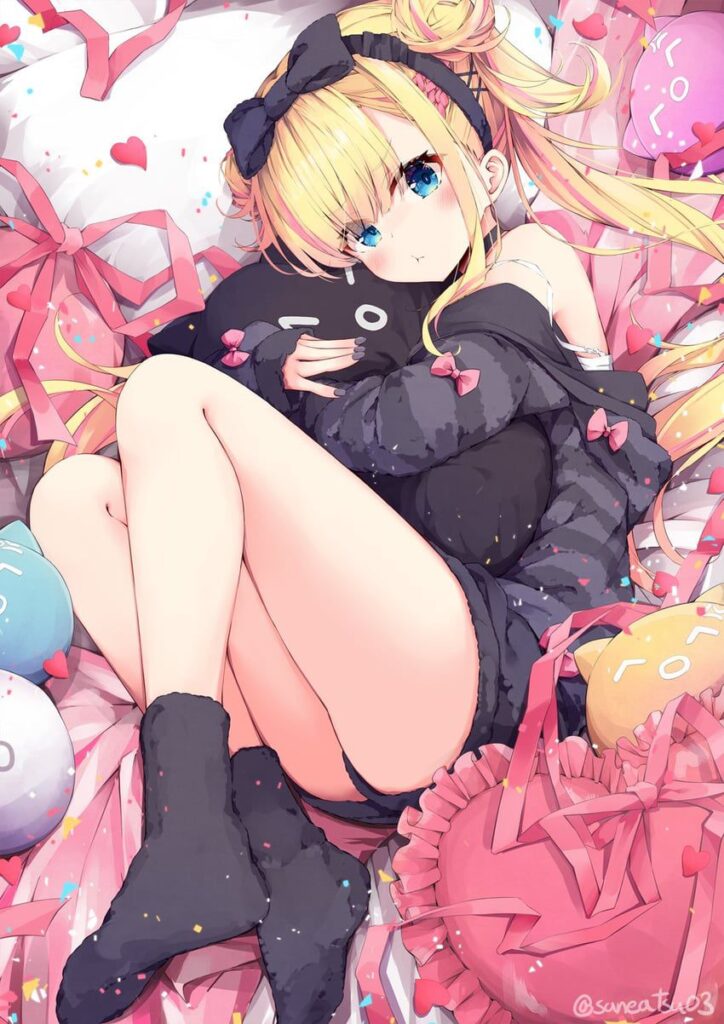金髪の二次元エロ画像。