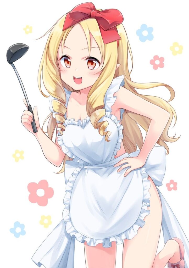 【裸エプロン】「ひあぁあ♡イキましゅ♡イってぇしまいましゅうぅー♡」エッチなご奉仕画像