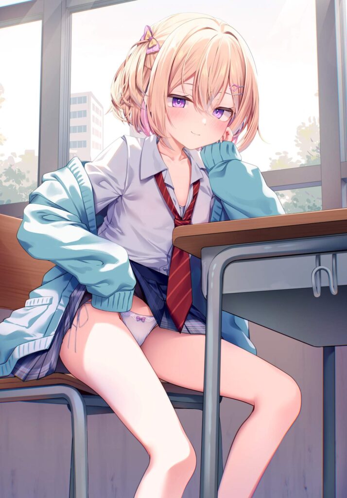 たくし上げの二次フェチ画像。