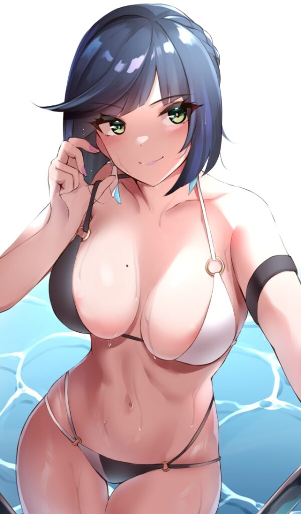 自撮りの可愛い二次元画像。