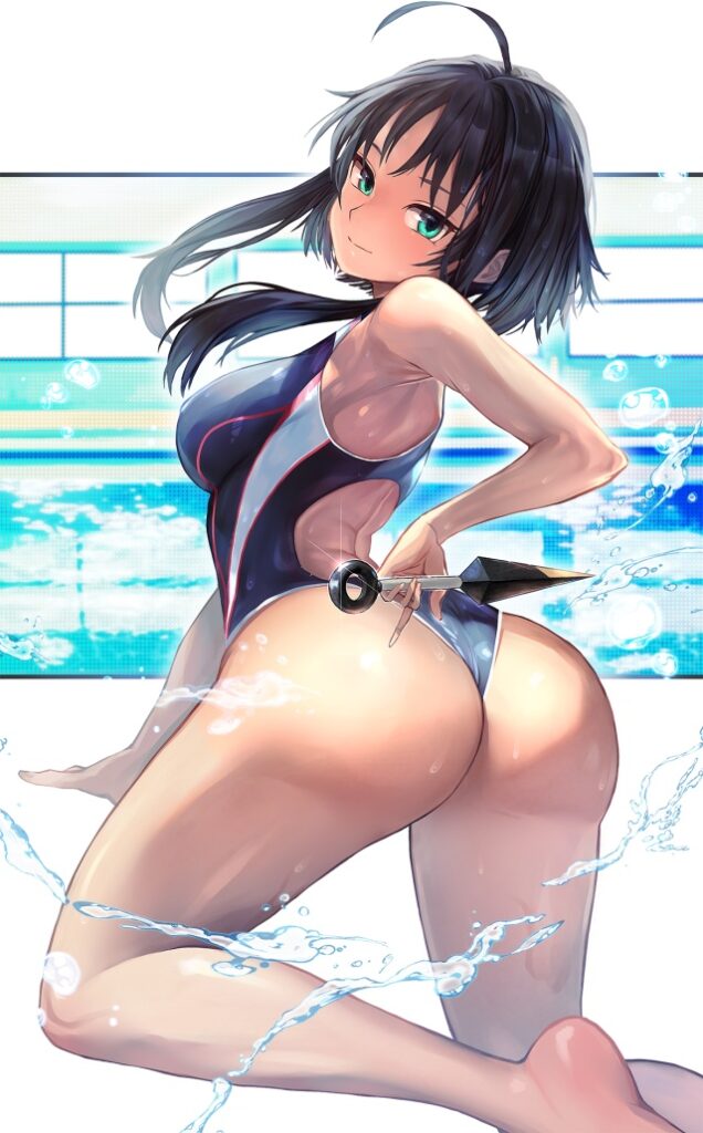 競泳水着の背徳感あふれるエロ画像