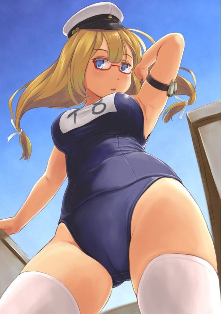 スク水の二次エロ画像で!