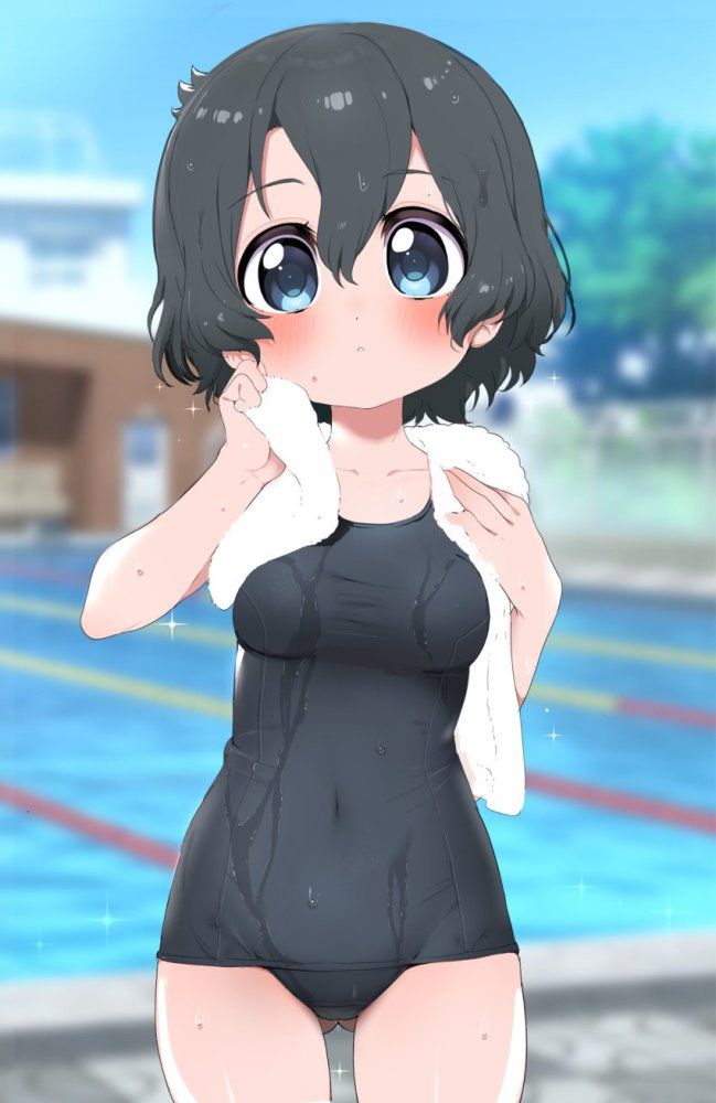スク水の二次エロ画像で!