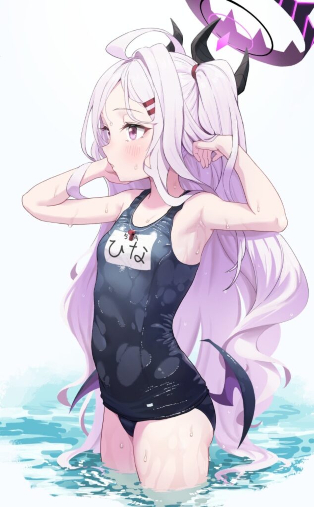 スク水の二次エロ画像で!