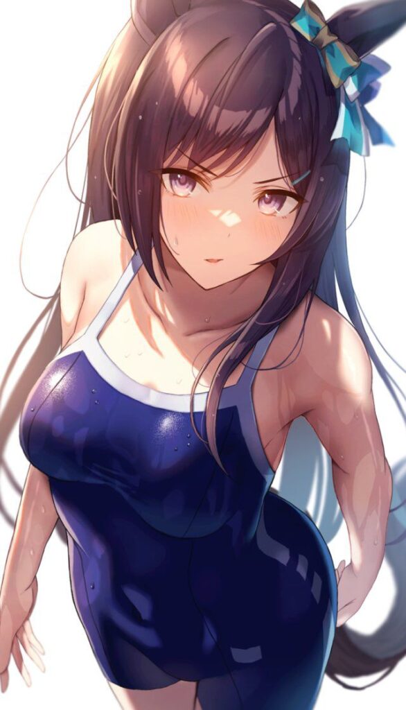 スク水の二次エロ画像で!
