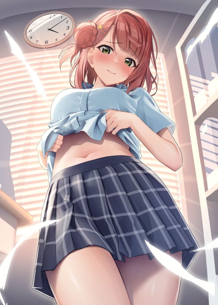 ローアングルの二次エロ画像でいい夢みましょ♪