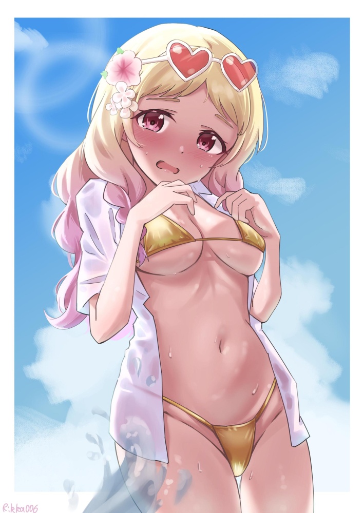 ビキニの二次元エロ画像。
