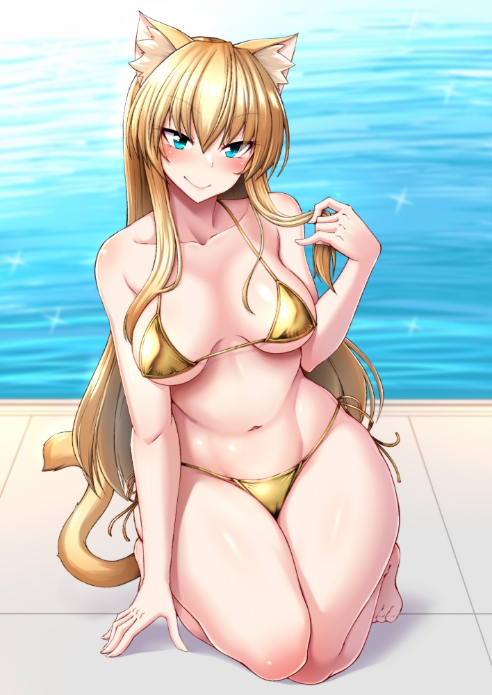 ビキニの二次元エロ画像。