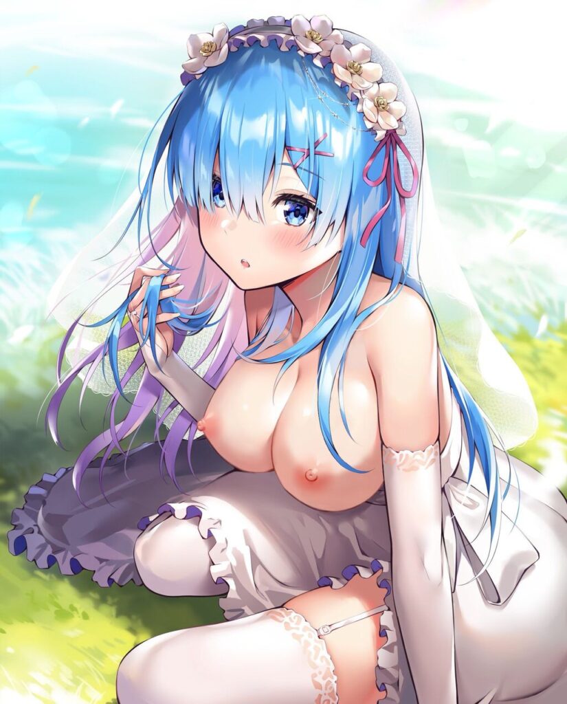 ガーターベルトの可愛い二次元画像。
