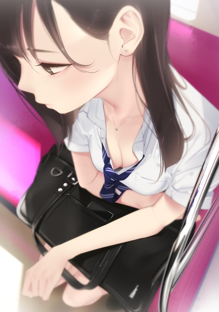 胸チラの二次エロ画像くだしあ。